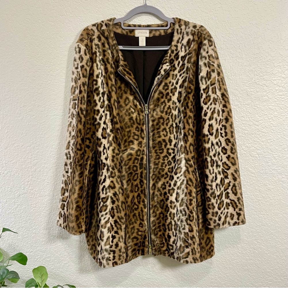 Chico's Leopard Print Jacket
